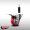 Service Caster 3'' SS Red Poly Swivel 1'' Expanding Stem Caster Total Lock Brake SCC-SSEXTTL20S314-PPUB-RED-1 - alternate 2